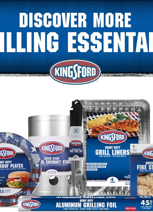 KINGSFORD Heavy Duty Deluxe Charcoal Chimney Starter, Large Capacity Zinc Steel BBQ Fire Starter with Heat Shield and Stay-Cool Handle, Vented Base Air Vents for Fast Even Lighting
