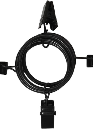 40 Pack Curtain Rings with Clips, Drapery Clips with Rings, Drapes Rings 1.26 in Interior Diameter, Fits up to 1 in Curtain Rod, Black