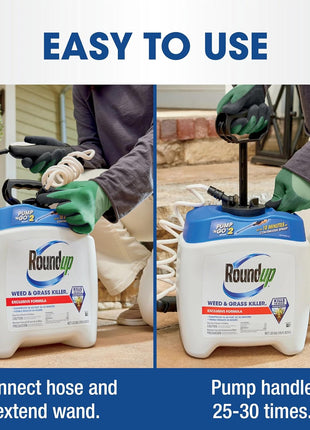 Roundup Weed and Grass Killer4 with Pump 'N Go 2 Sprayer, Use in and Around Flower Beds, Trees & More, 1.33 gal.