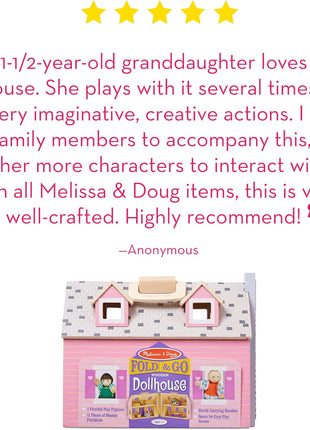 Melissa and Doug MD3701 Fold & Go Mini Dollhouse Toy