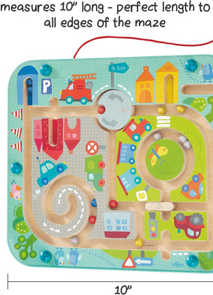 HABA Town Maze Magnetic Busy Board & Travel Toy for Toddlers Ages 2 & Up | Magnetic maze travel activity for toddlers that builds fine motor skills, focus and screen-free learning on the go.