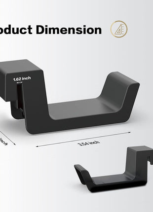 NexiGo PS5 Headphone Holder, [Minimalist Design] Mini Headphone Hanger with Supporting Bar, for Sony PlayStation 5 Gaming Headset, Black