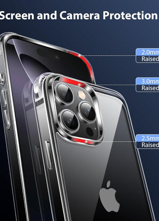 Mkeke for iPhone 16 Pro Max Case Clear [Not-Yellowing] [Military-Grade Drop Protection] Shockproof Protective Clear iPhone 16 Pro Max Case Phone Bumper case for Apple 6.9 inch 2024