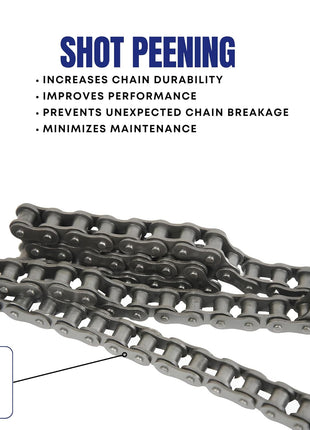 #35 Roller Chain 10 Feet (319 Links) + 2 Master Links for Go Karts, Mini Bikes, Motorcycles, Dirt Bike and Industrial Machinery