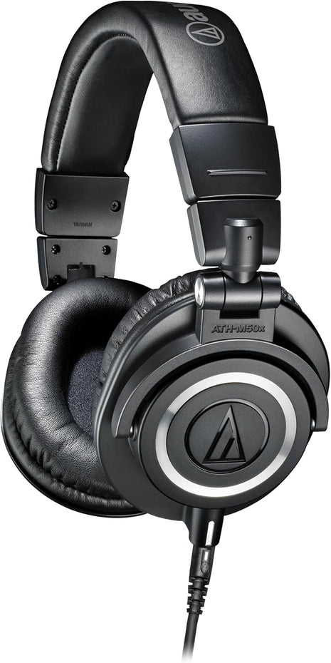 Audio Technica ATH M50x Professional Studio Monitor Headphones, Black