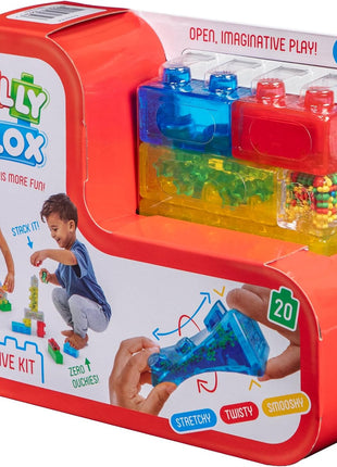 Goliath Jelly Blox Creative Kit | Includes 20 Blocks | Toddler & Preschool Building Blocks Kids Can Squeeze, Stretch, Squish | MESH ACCREDITED | Safety Tested & Ouch-Free | Sensory Play Toy Ages 2+