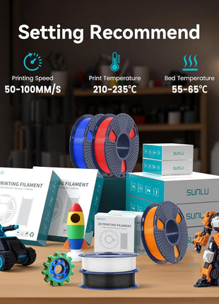 SUNLU 3D Printer Filament PLA Plus 1.75mm, SUNLU Neatly Wound 1.75mm PRO, PLA Filament for Most FDM 3D Printer, Dimensional Accuracy  0.02 mm, 1 kg Spool(2.2lbs), White