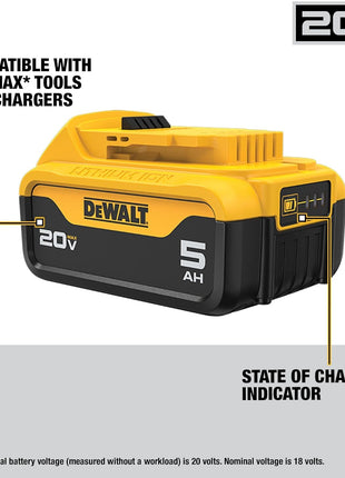 DEWALT 20V MAX 5 Ah Lithium Ion Battery 2-Pack (DCB205-2)