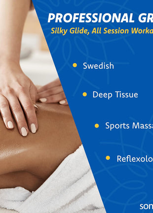 Professional Massage Cream, 5 Gallon - Smooth & Silky Massage Creme for Massage Therapy - Calendula & Jojoba Oils - Long Lasting Glide - Washes Clean from Linens - Spa & Therapist Supplies