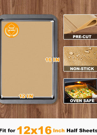 SMARTAKE 200 Pcs Parchment Paper Baking Sheets, 12x16 Inches, Non-Stick | Unbleached Pre-Cut Greaseproof Baking Parchment, Oven Safe up to 450°F, for Grilling Frying Steaming Bread Cup Cake Cookies