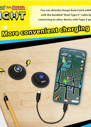 Brook Pocket Auto Catch Light-Dual Account Auto Catcher for Pocket Monster, Smallest & Lightest Auto Catch Device, Bluetooth Accessory, Fast Auto Spin & Catch for iOS & Android