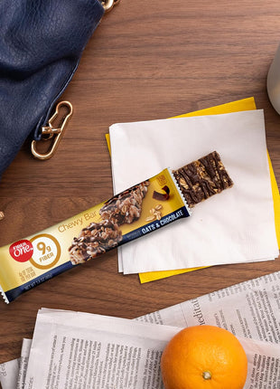 Fiber One Chewy Bars, Oats and Chocolate, Fiber Snacks, Value Pack, 10 Ct, 14.1 oz