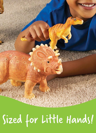 Learning Resources Jumbo Dinosaurs Set 1 - Kids Dinosaur Toys, Large Dinosaur Figures, Figurines for Kids, Toddler Animal Figurines, Dino Bath Toys, Play Dinosaurs, Prehistoric Animals, Dino Gifts