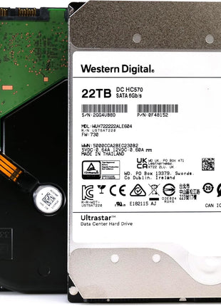 Western Digital HGST Ultrastar HC570 WUH722222ALE604 0F48152 22TB 7.2K RPM SATA 6Gb/s 512e Power Disable 3.5in Enterprise Hard Drive