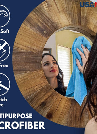 USANOOKS Microfiber Cleaning Cloth Grey - 12 Pcs (12.5 inchx12.5 inch) - High Performance - 1200 Washes, Ultra Absorbent Microfiber Towel Weave Grime & Liquid for Streak-Free Mirror Shine - Car Washing Cloth