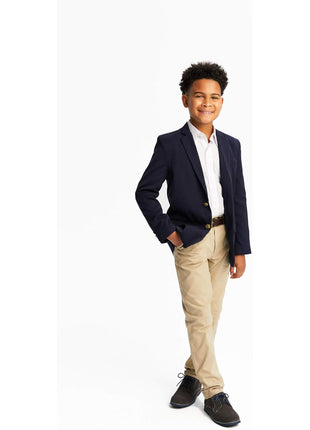 French Toast Boys' Long Sleeve Classic Dress Shirt (Standard & Husky), White, 12