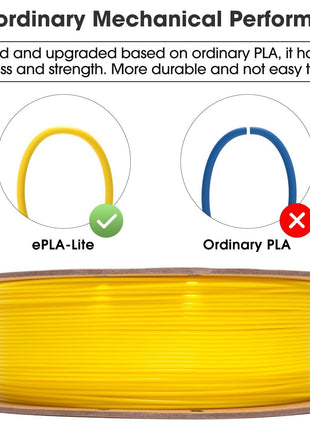 eSUN PLA Filament 1.75mm, High Toughness 3D Printer Filament Upgraded PLA Filament, Dimensional Accuracy  0.03mm, 1KG Cardboard Spool (2.2 LBS) 3D Printing Filament for 3D Printers, Yellow