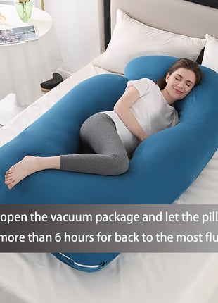 Jcickt Pregnancy Pillow for Sleeping,59 inch Maternity Pillow with Removable Washable Cover,U-Shaped Velvet Full Body Pregnant Pillow -Support for Backs,Legs, Belly, HIPS, Improve Sleep-Gray