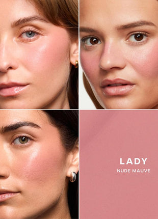 Saie Blush & Glow Gift Set - Dew Blush in Lady & Glowy Super Gel Liquid Highlighter & Makeup Primer in Warmglow - Skincare Infused Everyday Makeup Kit for a Flushed, Dewy Glow - Vegan (2 Count)