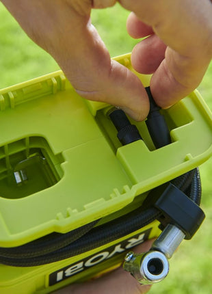 Ryobi - 18 V One+ 11 Bar Wireless Compressor - Tyre and Ball Inflation - Comes with 3 Tips (without Battery) - RPI18