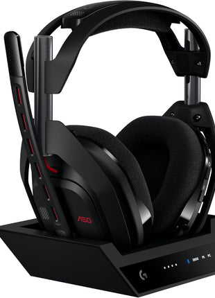 Logitech G Astro A50 Multi-Platform Wireless Gaming Headset + Base Station for PS5/Xbox/PC: PLAYSYNC Audio Switcher, <16bit/48kHz (Console), <24bit/48kHz (PC), 24hr Battery, 2.4GHz & BT - Black