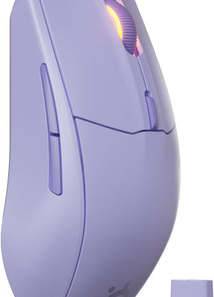 SteelSeries Rival 3 Wireless Gen 2 Gaming Mouse 鈥?2.4GHz and Bluetooth 鈥?18000 DPI TrueMove Air Optical Sensor 鈥?60 Million Click Durability 鈥?Light-Weight 鈥?100% PTFE Feet 鈥?Lavender