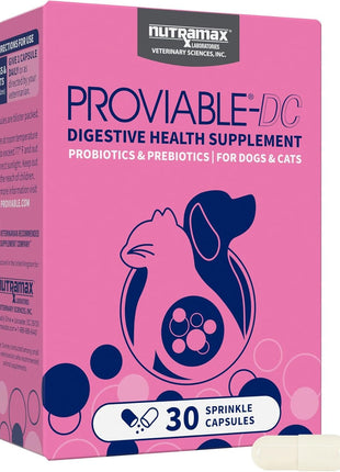 Nutramax Laboratories 30 Count Proviable Health Supplement for Cats and Dogs (PROVDC30)