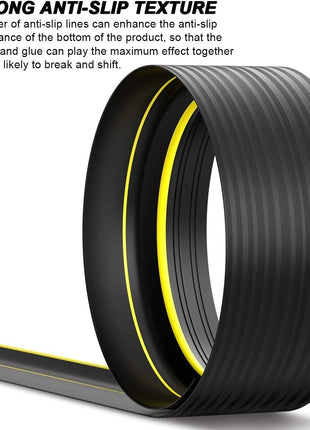 Jin&Bao Universal Garage Door Threshold Seal Strip 20FT Kit, Bottom Waterproof Rubber Weather Stripping Replacement(Yellow, 2 Adhesive)