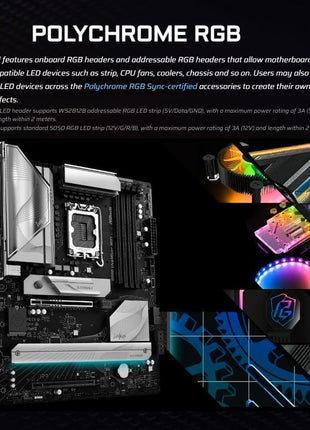 ASRock B860 Live Mixer WiFi 6E LGA1851 DDR5 ATX Motherboard Intel Core Ultra Series 2 12+1+1+1+1 Power Phase PCIe 5.0 x16 Thunderbolt 4 Wi-Fi 6E DDR5 8666+ (OC) 3x M.2 (Gen5/4) 2.5G LAN BIOS Flashback