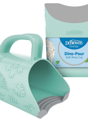 Dr. Brown's CleanUp Dino-Pour Baby Bath Rinse Cup, Tear-Free Rinsing for Babies and Toddlers, BPA Free