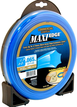 Arnold WLM-165 Maxi-Edge Commercial Grade String Trimmer Line with Cutting Tool, Universal Fit, 22 Refills, .065-Inch x 440-Foot, Blue