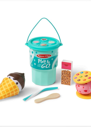 Melissa & Doug Play to Go Cups Food Playset Bundle (2-Pack) - Travel Toys and Pretend Play Food with Fidget Lids for Road Trip Activities for Kids