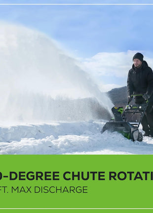 Greenworks 80V (75+ Compatible Tools) 20 inch Brushless Cordless Snow Blower, 2.0Ah Battery and Charger Included
