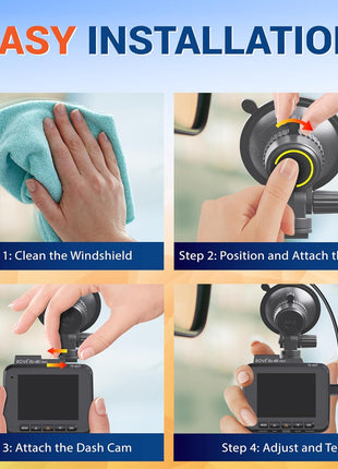 ROVE Suction Cup Mount for R2-4K, R2-4K PRO and R2-4K Dual Dash Camera Models