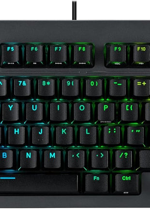 ASUS TUF Gaming K3 Gen II Wired USB Gaming Keyboard – 97-Key Compact Layout, Optical-Mechanical Blue (Clicky) Switches, PBT Keycaps, Detachable Top Plate, IP57 Waterproofing, PC/Mac Support - Black
