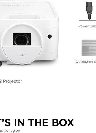 Viewsonic LS510WH-2 3000 Lumens WXGA Laser Projector with Wide Color Gamut and 360-Degree Orientation for Business and Education