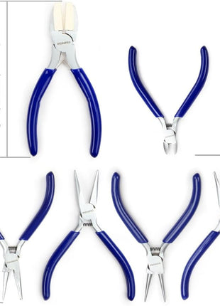 WORKPRO Jewelry Plicers Set, 7-Piece Jewelry Making Tools Kit with Needle Round Nose Plier and Bent Nose Plier Wire Cutter for Jewelry Repair, Beading, Wire Wrapping, Crafts, with Carrying Pouch