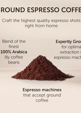 illy Ground Espresso Coffee, Classico Medium Roast, 8.8 oz