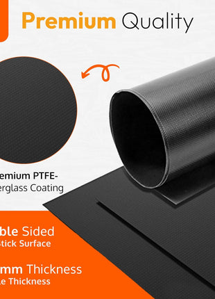 Oven Liners for Bottom of Oven - Thick Heavy Duty 17" x 25" 2 Pack Non-Stick Reusable Mats - BPA & PFOA Free Protector for Electric, Gas, Microwave & BBQ Grill Liner - Easy Clean & Heat Resistant