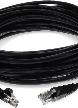AddOn 50ft RJ-45 (Male) to RJ-45 (Male) Straight Black Cat6 UTP PVC Copper Patch Cable