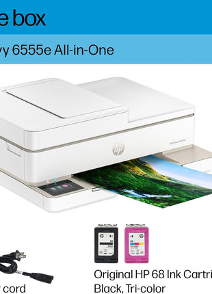 HP Envy 6555e Wireless All-in-One Color Inkjet Printer, Portobello, Print, scan, copy, Duplex printing Best-for-home, 3 month Instant Ink trial included, AI-enabled (714N5A)