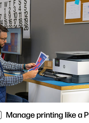 HP OfficeJet Pro 9125e Wireless All-in-One Color Inkjet Printer, Print, scan, copy, fax, ADF, Duplex printing best-for-office, 3 month Instant Ink trial included, AI-enabled (403X0A)