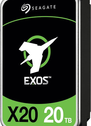 Seagate Exos X20 20TB Internal Hard Drive - 3.5 Inch Hyperscale SATA 6Gb/s HDD, 7200 RPM, 2.5M MTBF, 512e and 4Kn FastFormat, Low Latency with Enhanced Caching (ST20000NM007D)