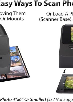 ClearClick QuickConvert 2.0 Photo, Slide, and Negative Scanner - Scan 4x6 Photos & 35mm, 110, 126 Film - No Computer Required - 22 MegaPixels