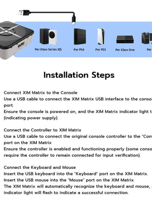 XIM Matrix Multi-Input Adapter Converter for Xbox Series X/S, PS5, Xbox One, PS4, PC