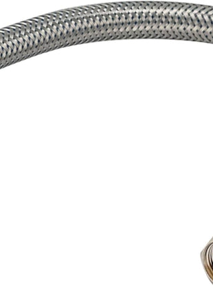 Eastman 12 Inch Flexible Toilet Connector, 7/8 Inch Ballcock x 3/8 Inch Compression, Stainless Steel Braided Hose, 48088