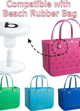 4 Pack Replacement Buttons Compatible with Bogg Bags Accessories, Handle Rivets Compatible with Rubber Totes & Beach Bags – Durable No-Sew Repair Kit