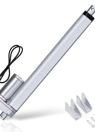 ECO-WORTHY Heavy Duty 330lbs/1500N Solar Tracker Linear Actuator Multi-Functions with Mounting Brackets (12V, 12 inch) IP54 Waterproof 300mm Stroke Linear Motion Actuator
