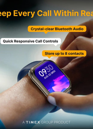 TIMEX Smart Progen 1.95 inch (4.95 cm) Curved AMOLED Display with Functional Crown and BT Calling Smartwatch for Unisex - TWTXW803T