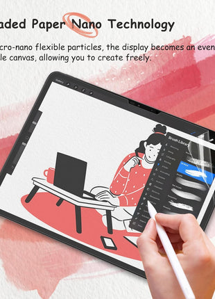 2 Pack Paperfeel Screen Protector for iPad A16 11/10th & Air 11 Inch | M4/M3/M2 11/10.9 Inch, Matte PET Film for Drawing, Anti-Glare, Compatible with Apple Pencil, Touch Sensitivity, Case Friendly